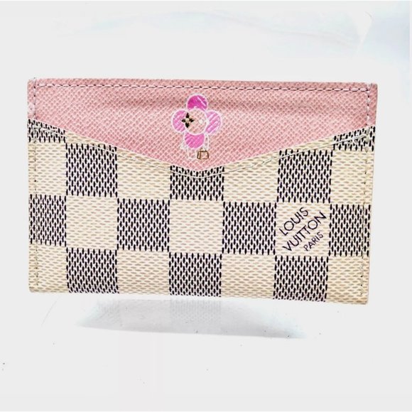 Louis Vuitton Vivienne Damier Azure Leather Card Holder - Picture 1 of 10